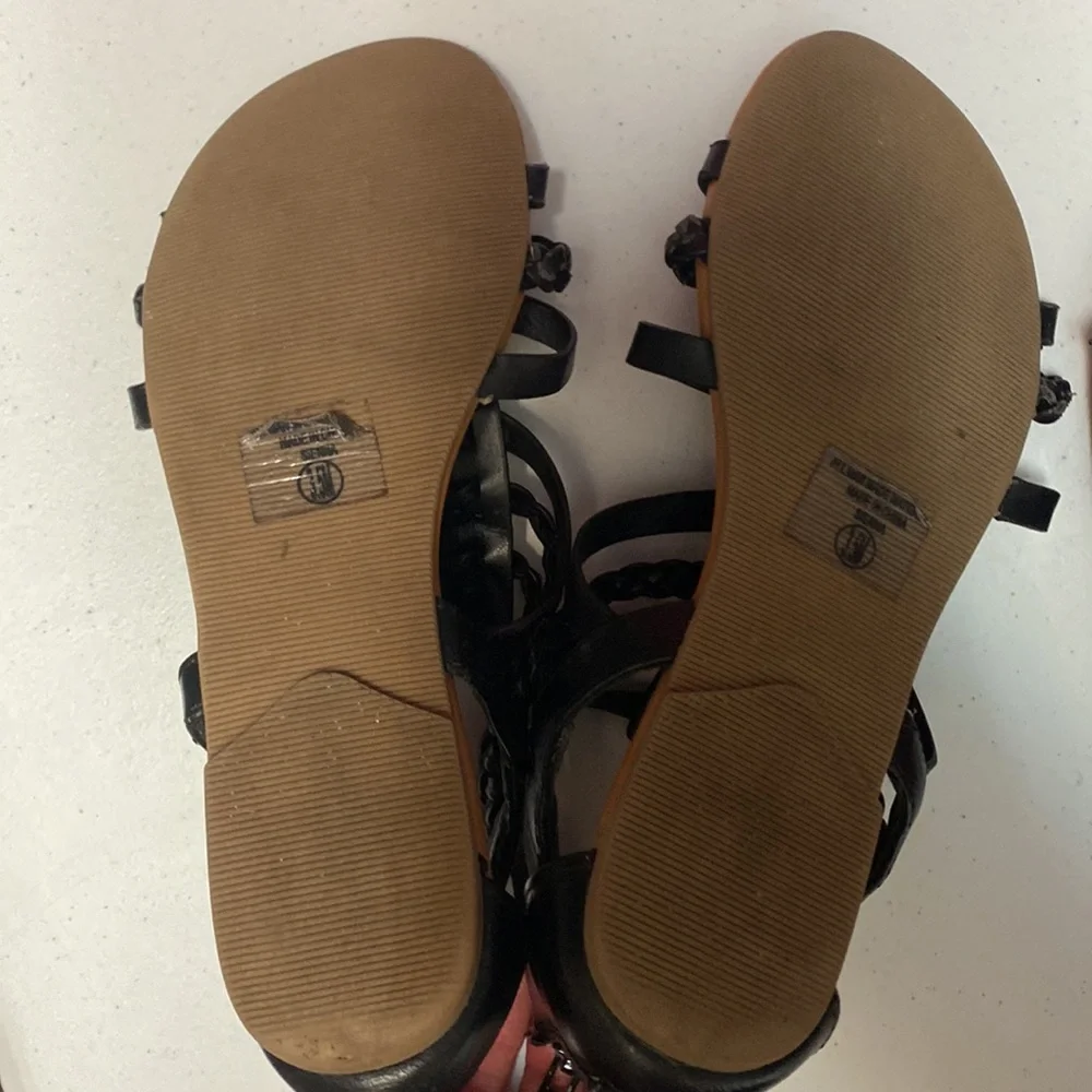 Black gladiator zip up sandal - Picture 7 of 7